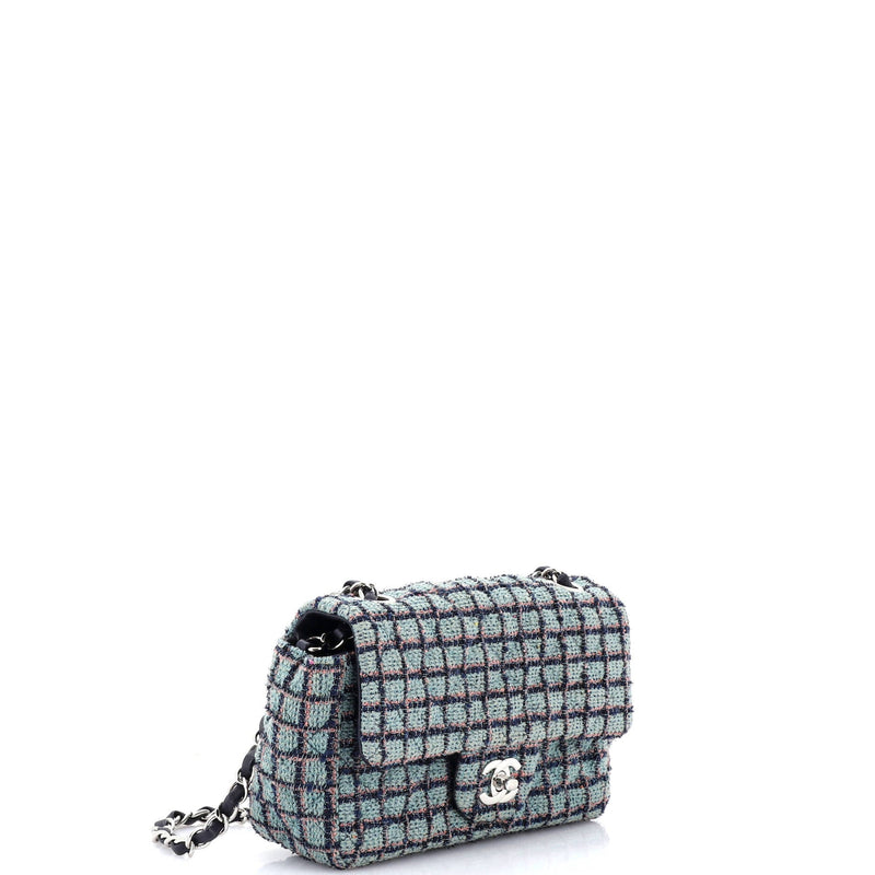 Classic Single Flap Bag Quilted Tweed