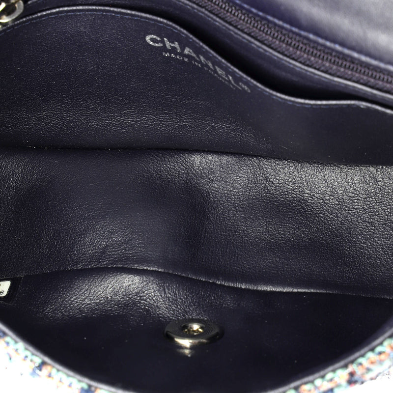 Classic Single Flap Bag Quilted Tweed