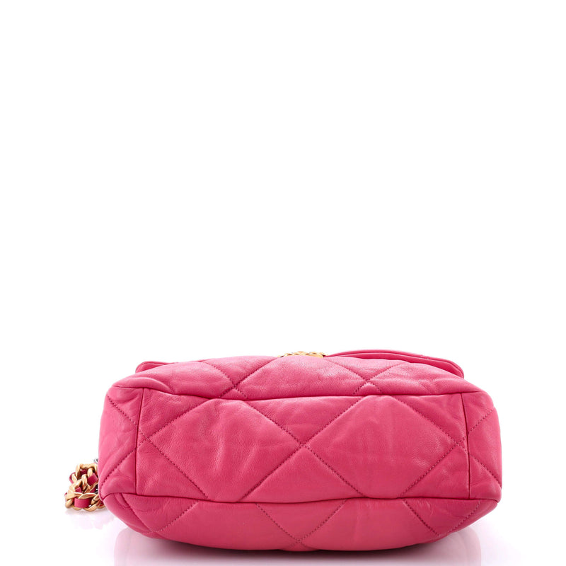 19 Flap Bag Quilted Leather Large