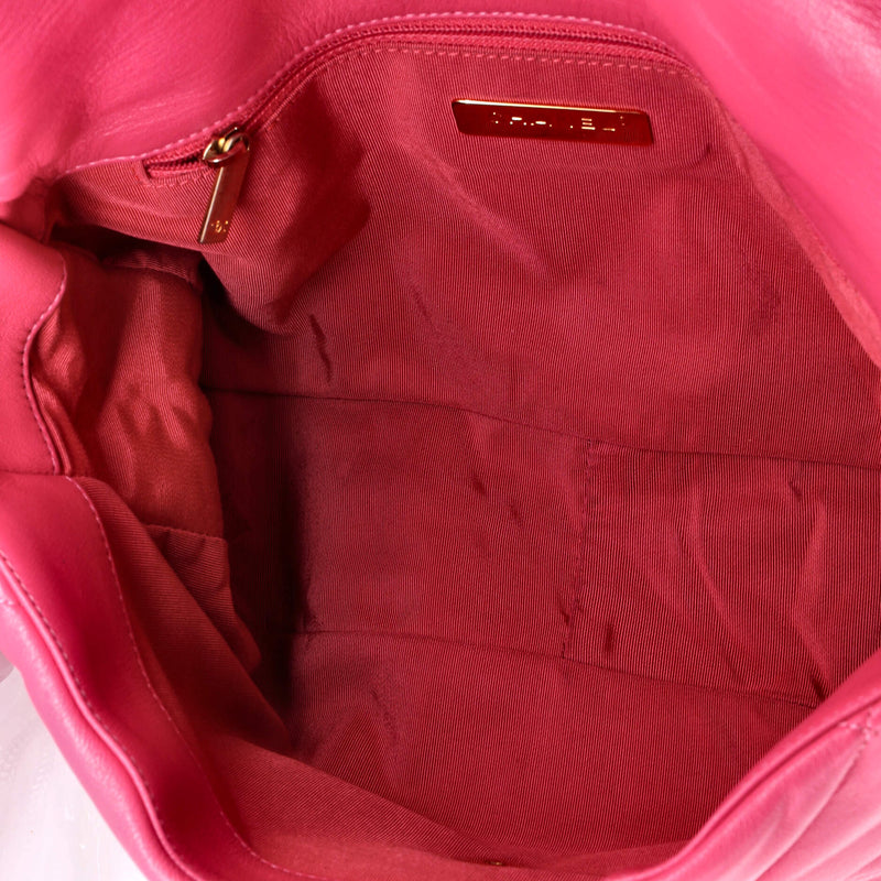 19 Flap Bag Quilted Leather Large