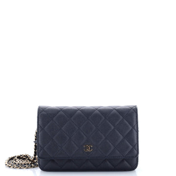 Wallet On Chain Quilted Caviar