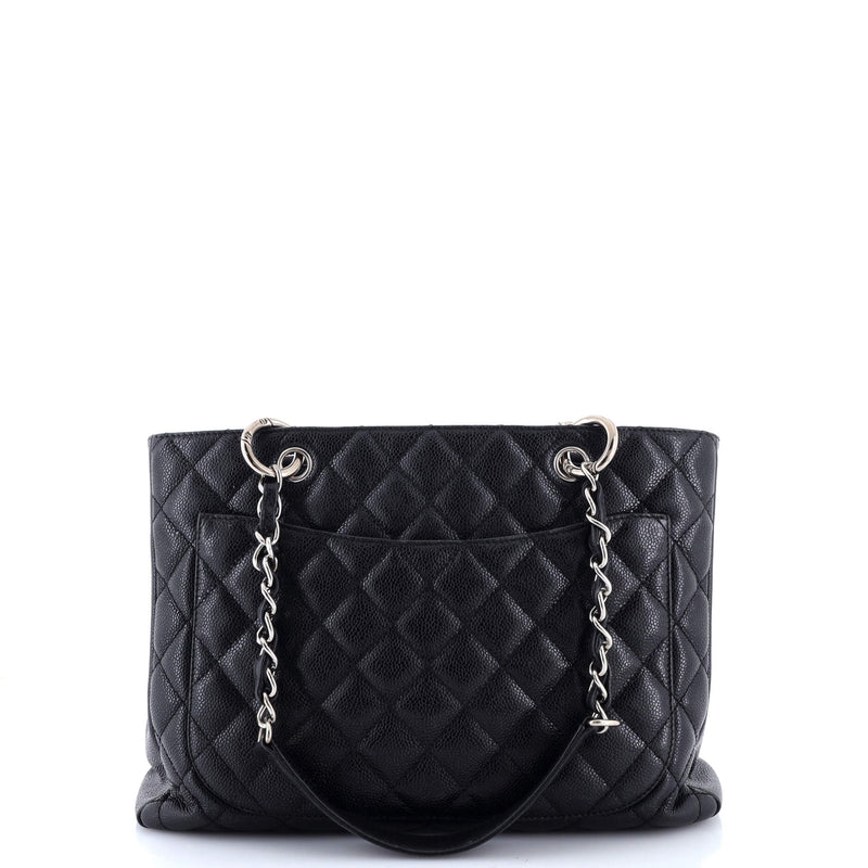 Grand Shopping Tote Quilted Caviar