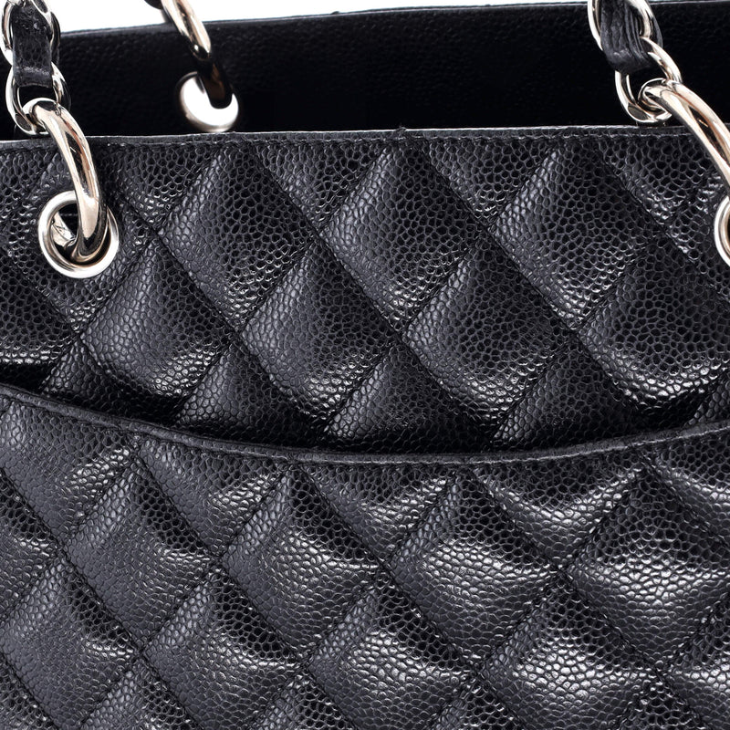 Grand Shopping Tote Quilted Caviar
