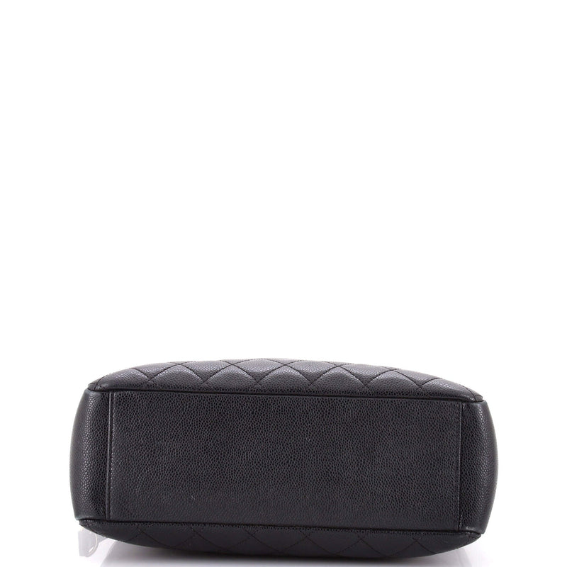 Petite Shopping Tote Quilted Caviar