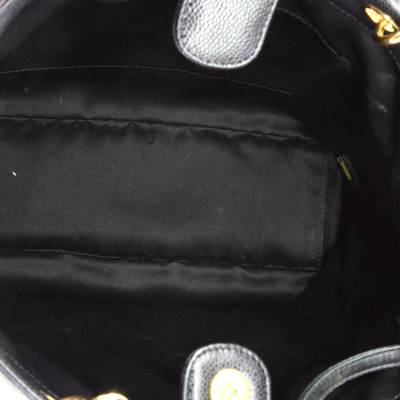 Petite Shopping Tote Quilted Caviar