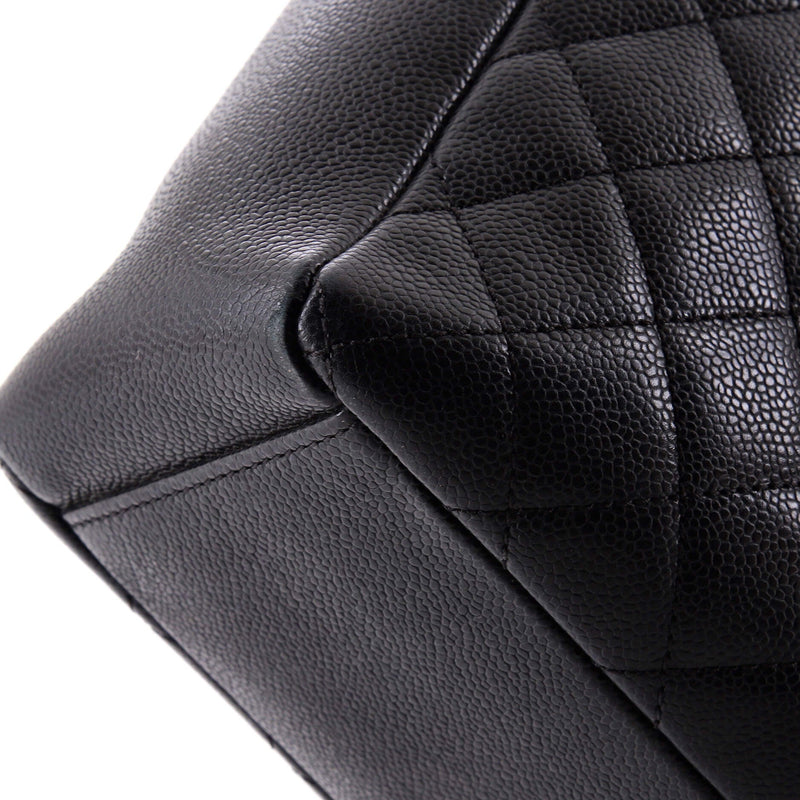 Petite Shopping Tote Quilted Caviar