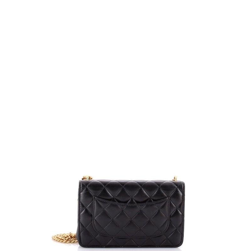 Sweet Camellia Wallet On Chain Quilted
