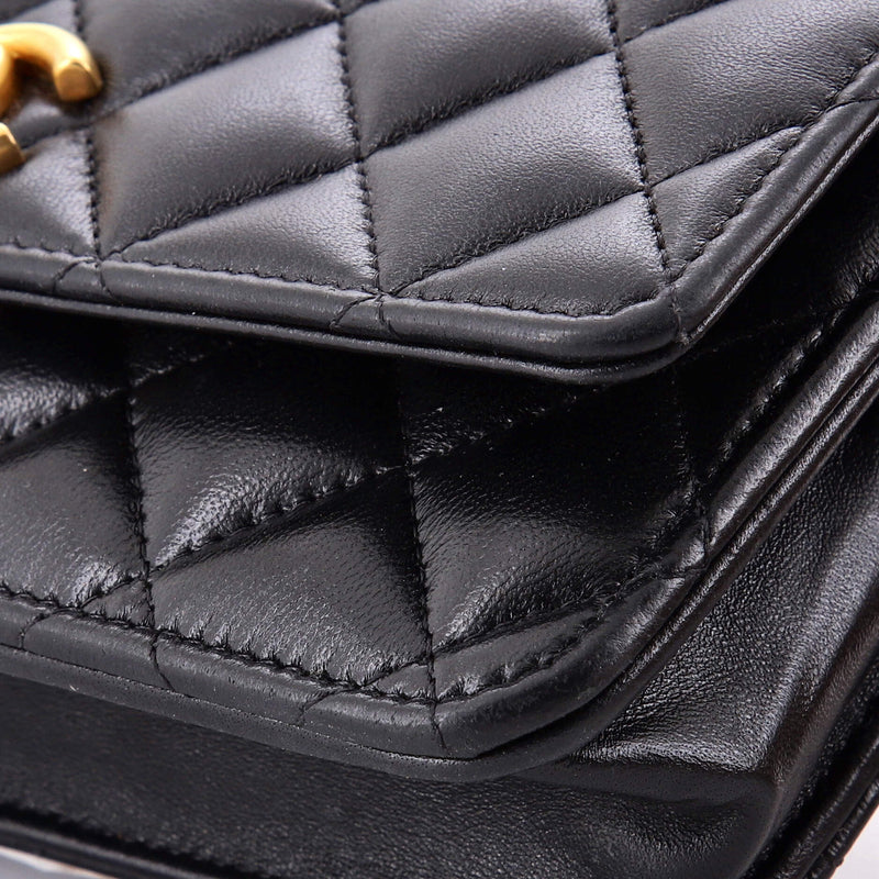 Sweet Camellia Wallet On Chain Quilted