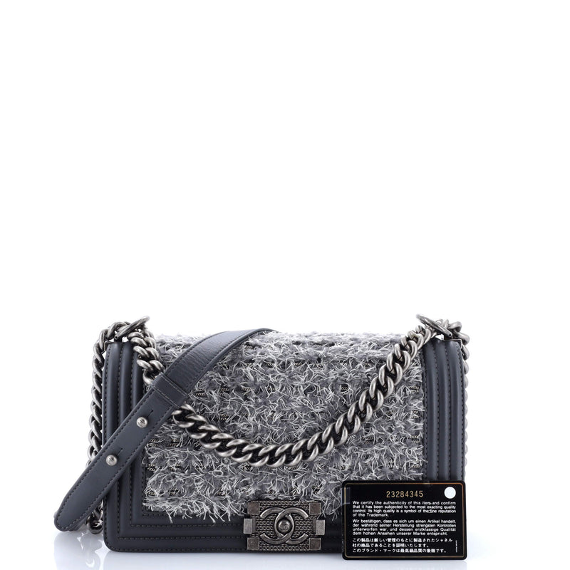 Boy Flap Bag Braided Tweed Old Medium