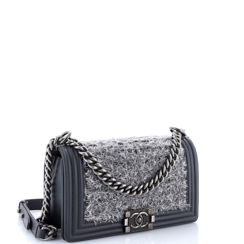 Boy Flap Bag Braided Tweed Old Medium