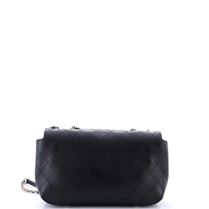 Covered Cc Flap Bag Stitched Calfskin