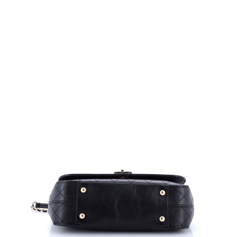 Covered Cc Flap Bag Stitched Calfskin