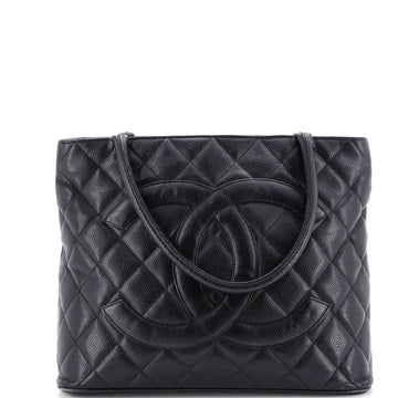 Medallion Tote Quilted Caviar