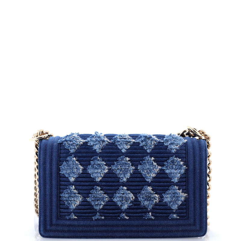 Boy Flap Bag Pleated Fringe Denim Old