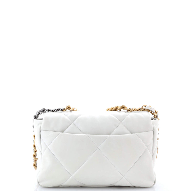 19 Flap Bag Quilted Leather Medium