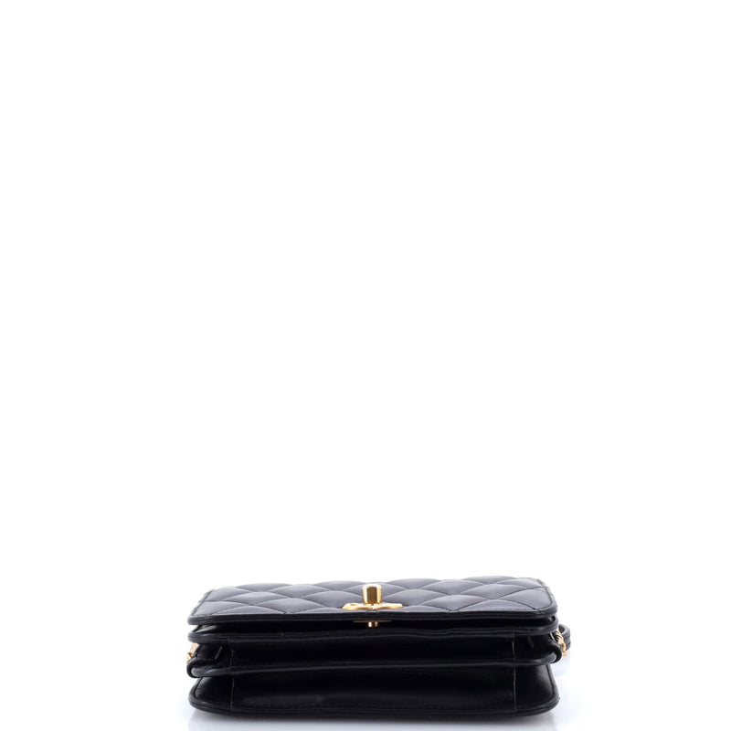 Cc Side Chain Full Flap Bag Quilted