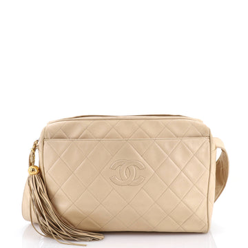 Vintage Diamond Cc Camera Bag Quilted