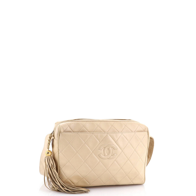 Vintage Diamond Cc Camera Bag Quilted