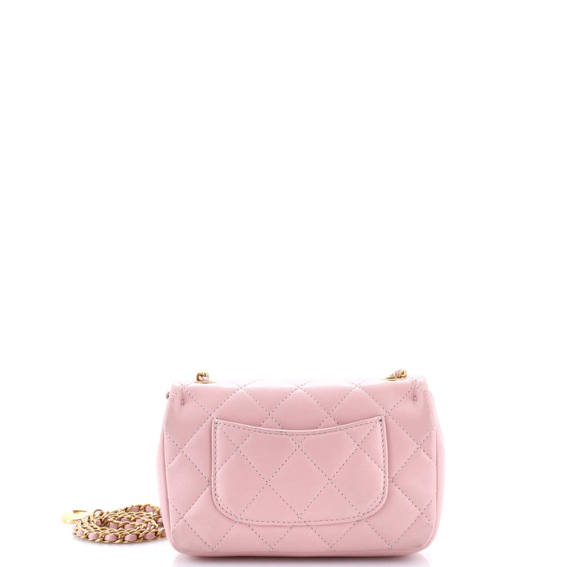Sweet Heart Chain Flap Bag Quilted