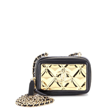 Golden Plate Zip Around Vanity Case With