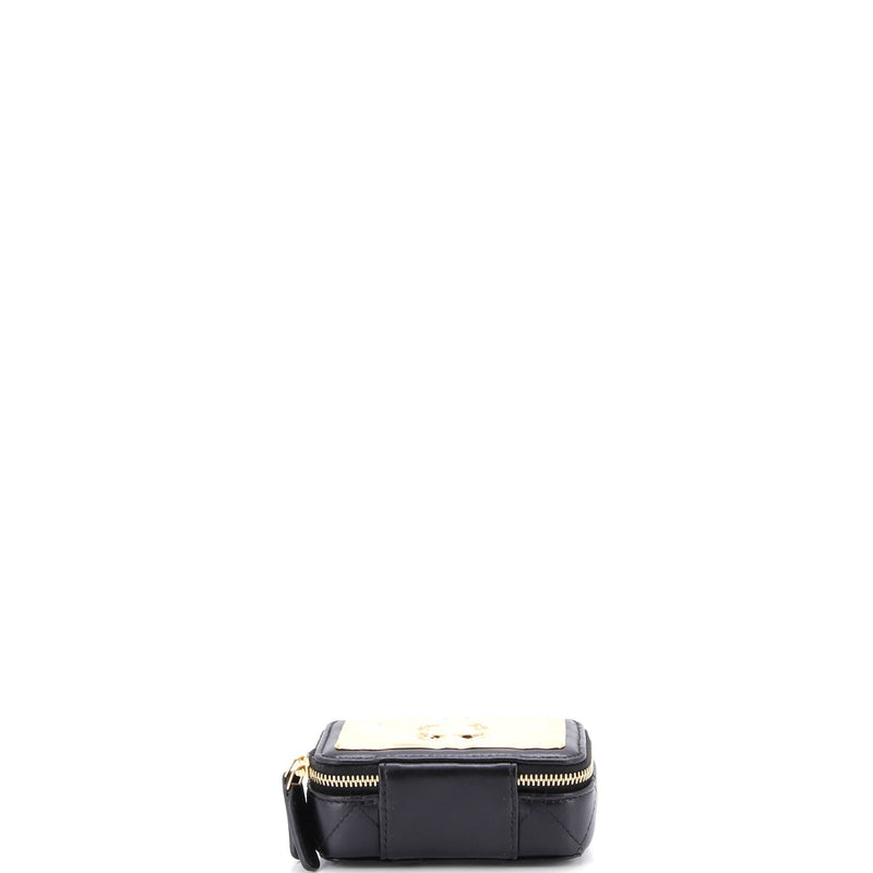 Golden Plate Zip Around Vanity Case With
