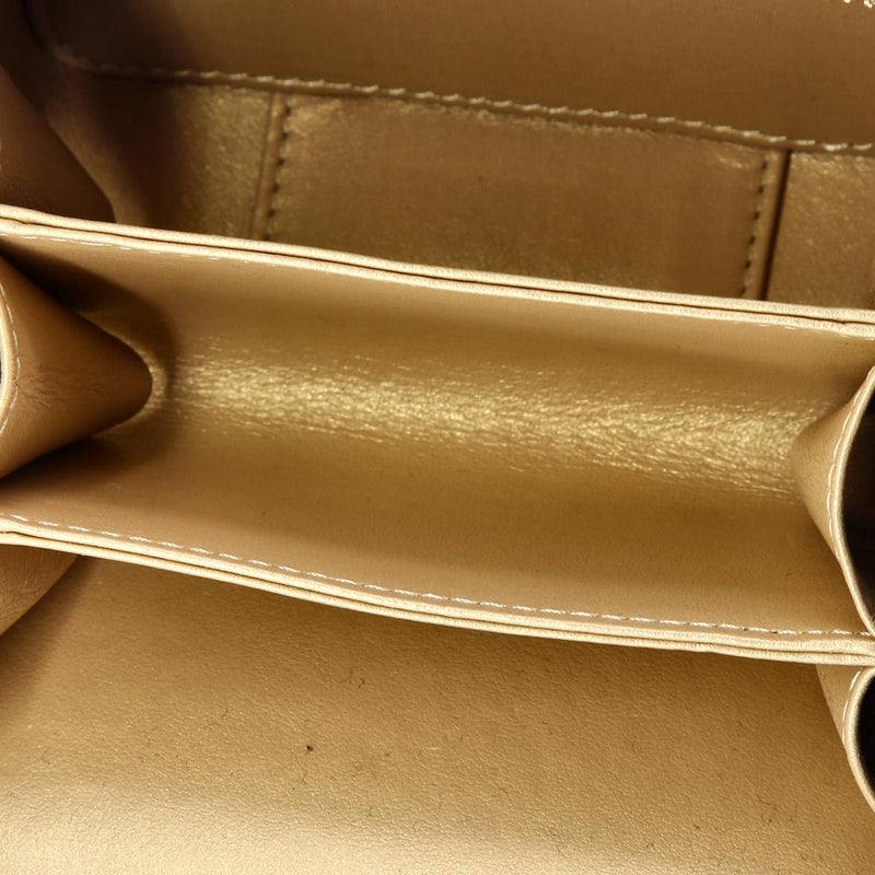 Golden Plate Zip Around Vanity Case With