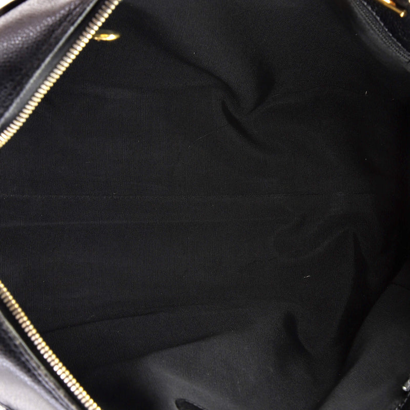 Vintage Timeless Zip Tote Caviar Medium