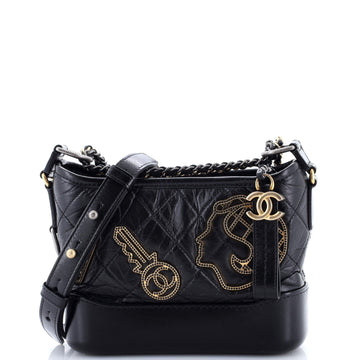 Gabrielle Hobo Embellished Quilted Aged