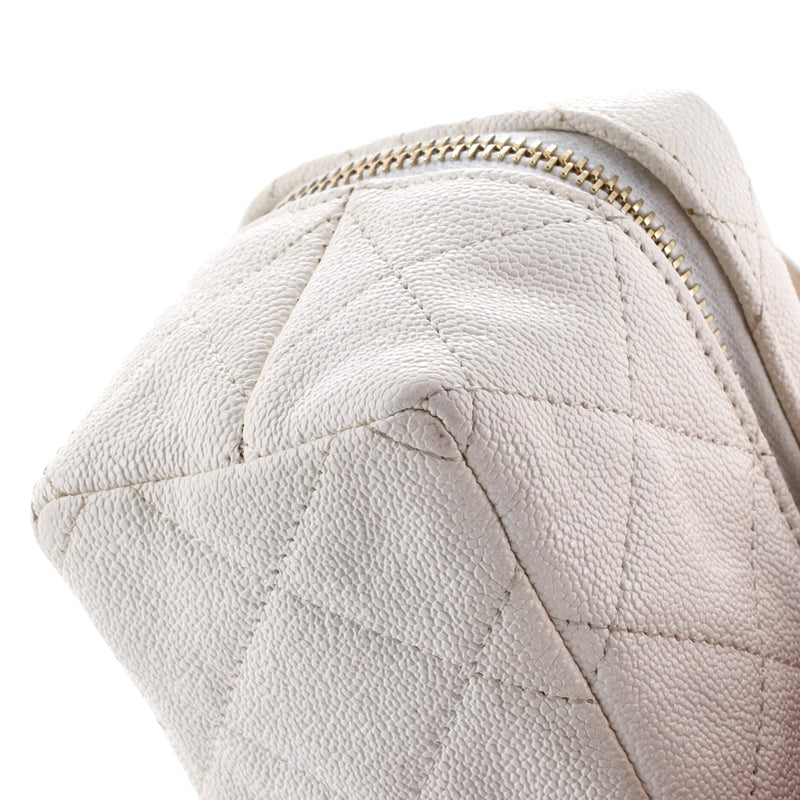 Top Handle Zip Around Vanity Case With