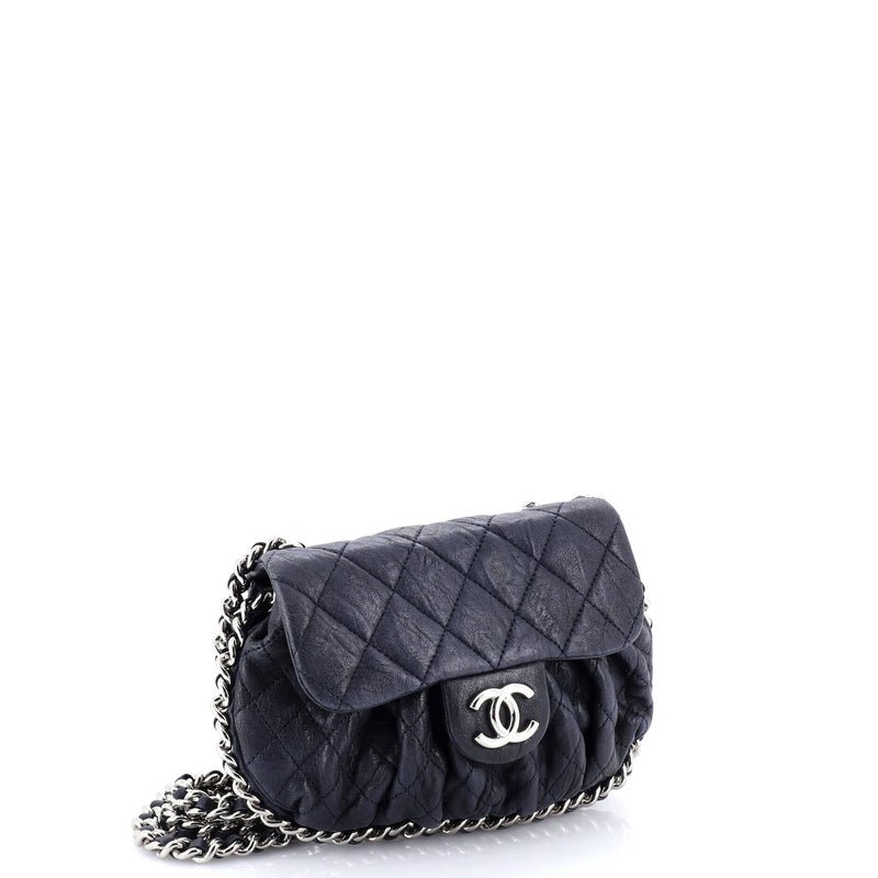 Chain Around Flap Bag Quilted Leather
