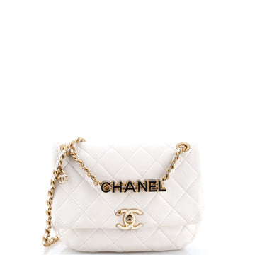 Enamel Logo Cc Chain Flap Bag Quilted