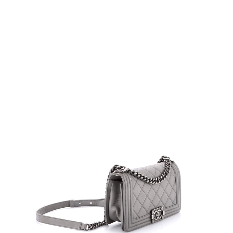 Boy Flap Bag Quilted Lambskin Old Medium