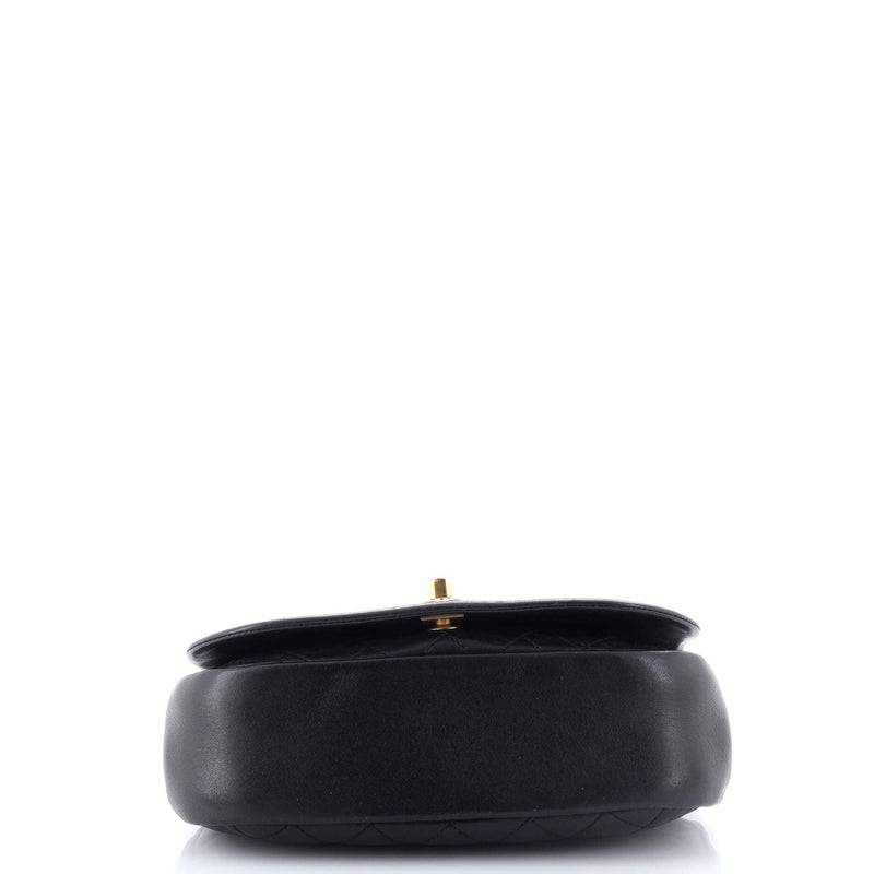 Bicolor Braided Saddle Flap Bag Quilted