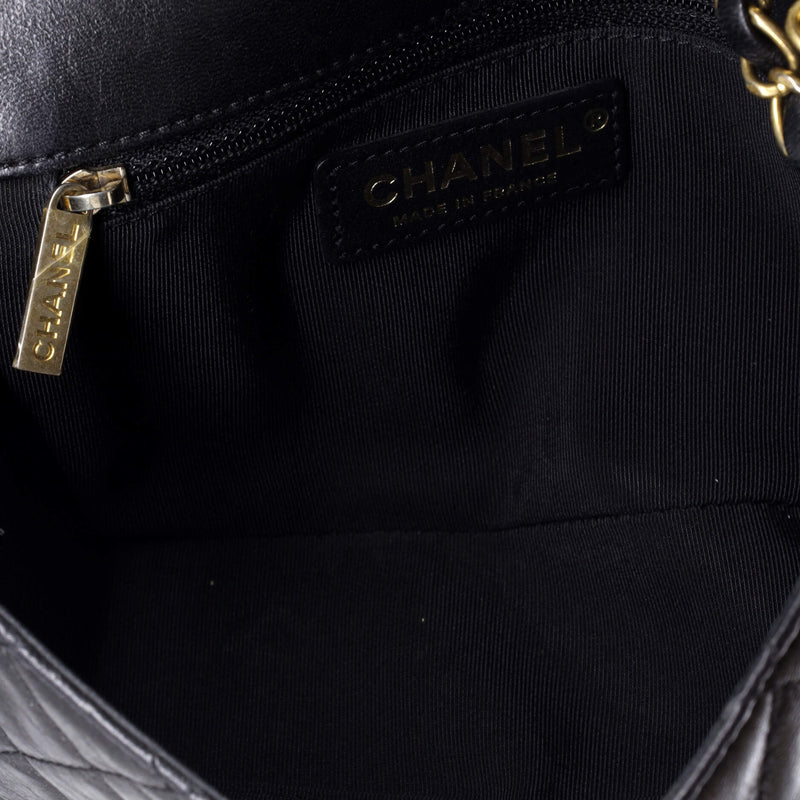 Bicolor Braided Saddle Flap Bag Quilted