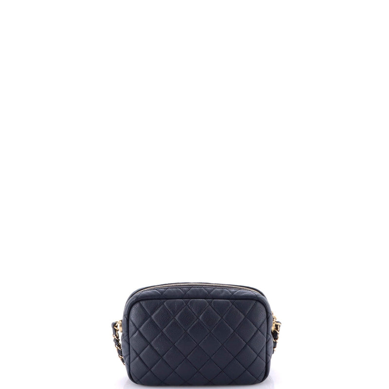 Coco Tassel Camera Case Quilted Caviar