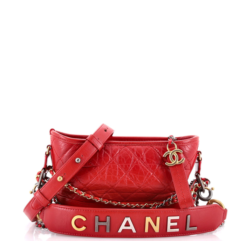 Gabrielle Hobo With Logo Handle Quilted