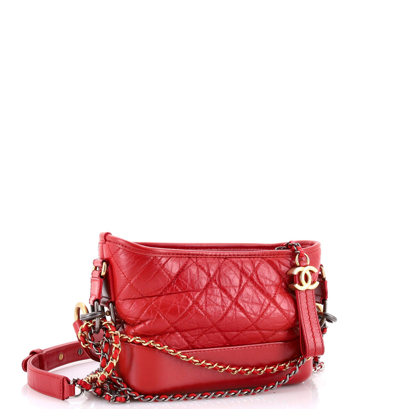 Gabrielle Hobo With Logo Handle Quilted