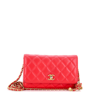 Pearl Crush Wallet On Chain Quilted