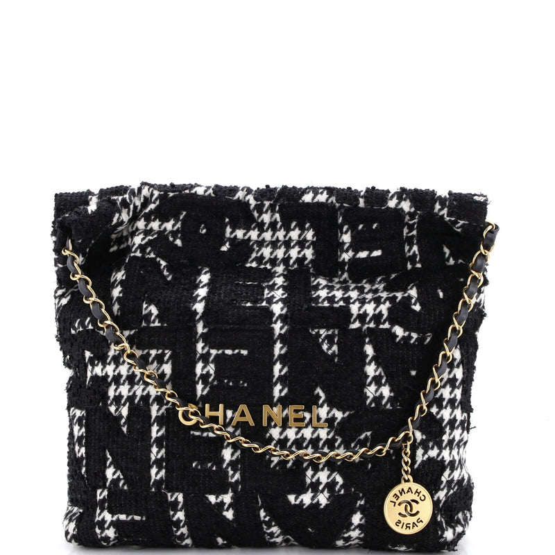 22 Chain Hobo Logo Quilted Tweed Small
