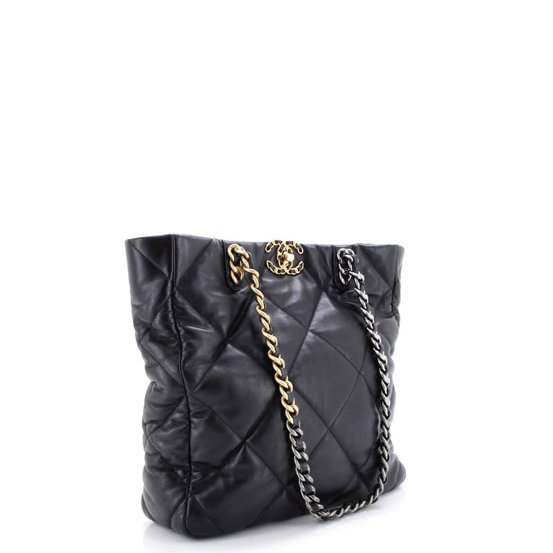 19 Shopping Bag Quilted Leather Medium