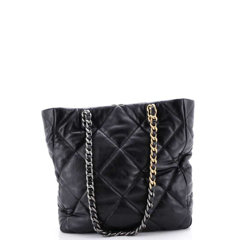 19 Shopping Bag Quilted Leather Medium