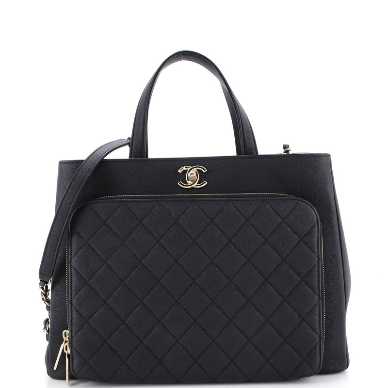 Business Affinity Tote Quilted Caviar