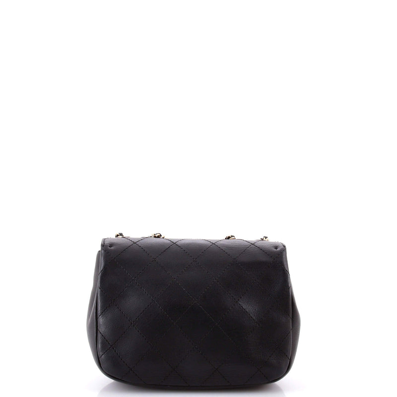 Enamel Cc Chain Flap Bag Stitched