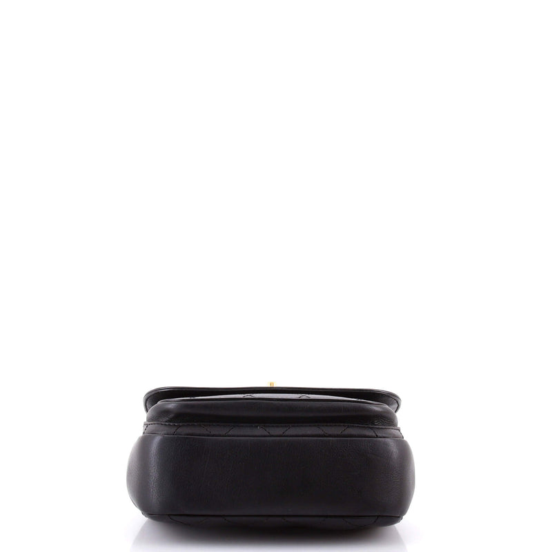 Enamel Cc Chain Flap Bag Stitched