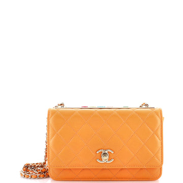 Trendy Cc Wallet On Chain Quilted