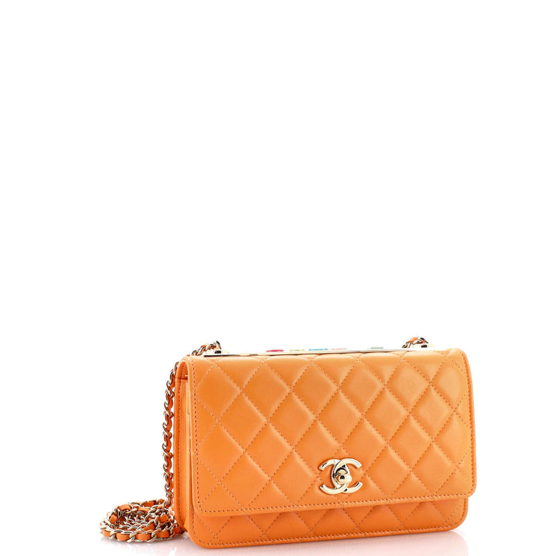 Trendy Cc Wallet On Chain Quilted