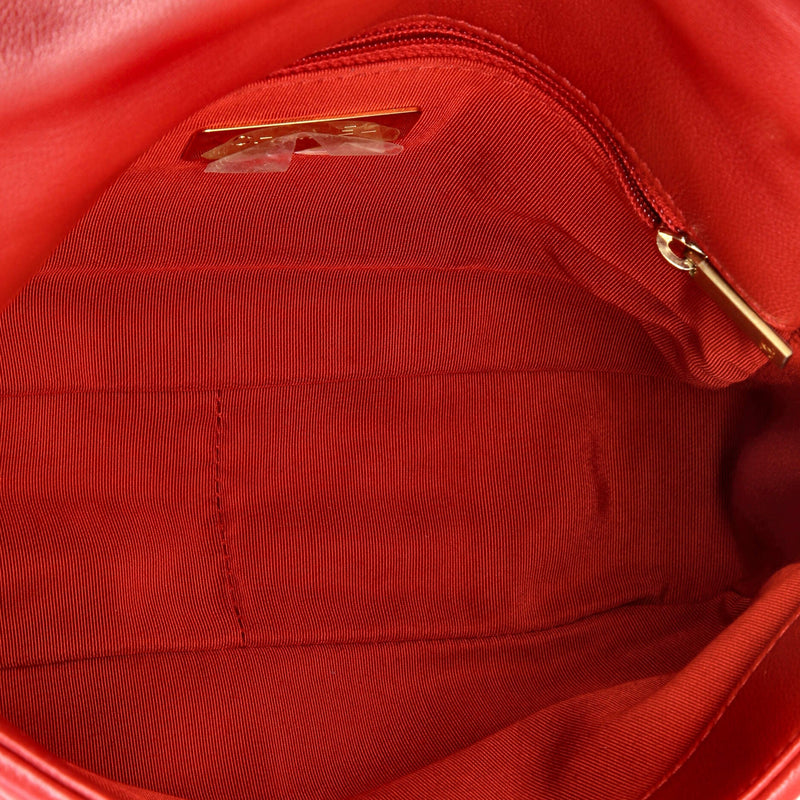 19 Flap Bag Quilted Leather Medium