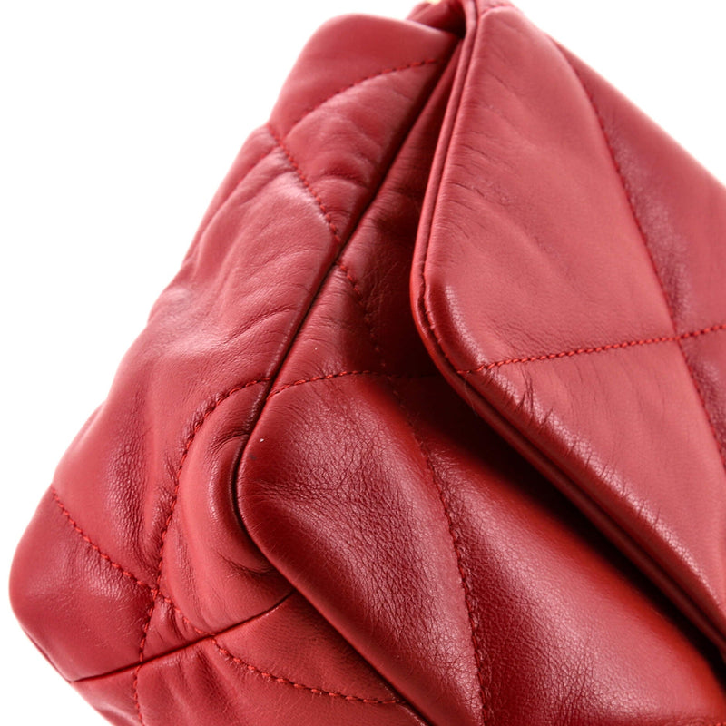 19 Flap Bag Quilted Leather Medium