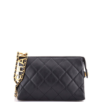 Logo Chain Strap Waist Bag Quilted