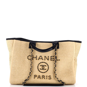 Deauville Tote Straw With Chain Detail